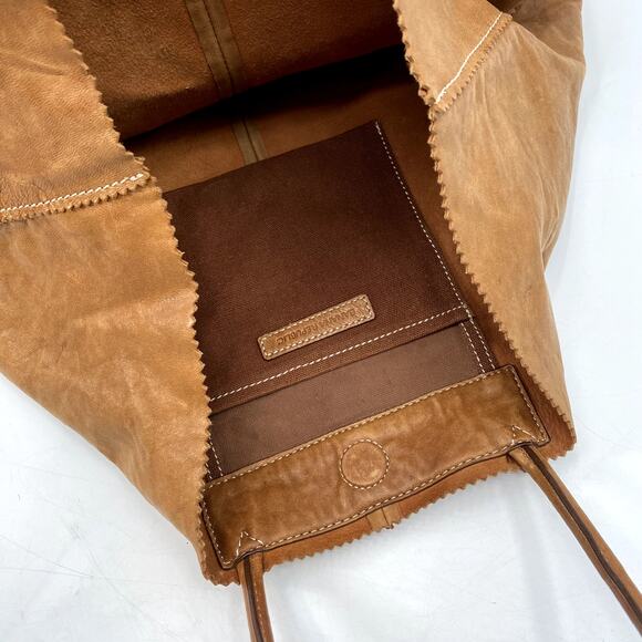Banana Republic Cognac Leather Slouch Tote Bag - Picture 2 of 9
